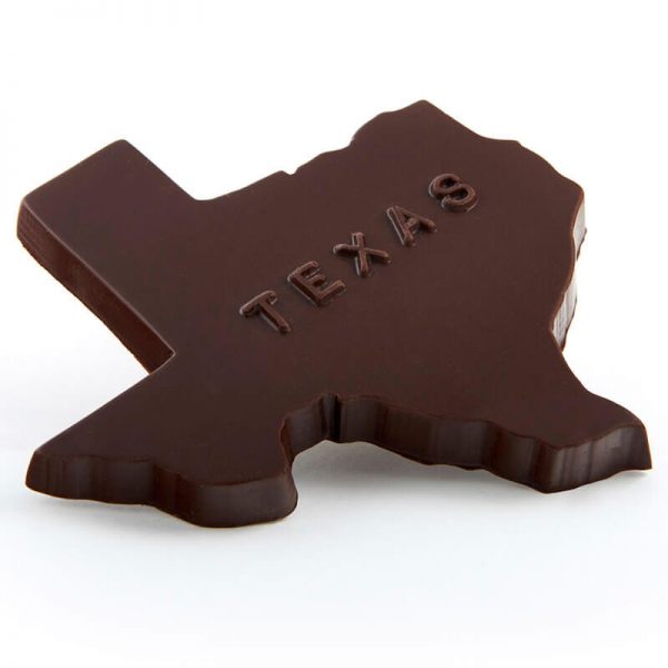 Texas Shaped Molded Chocolate Confection