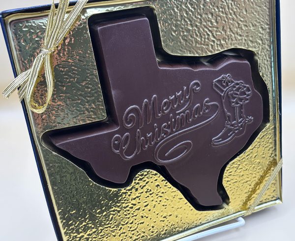 Solid Chocolate "Merry Christmas" Texas